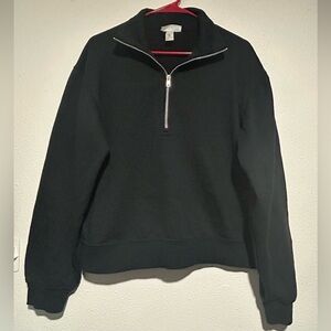 Black Half-Zip Sweatshirt